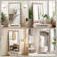 Miroir de plancher complet avec cadre en bois artificiel, conception élégante et durabilité, un incontournable pour les chambres à coucher, les magasins de vêtements et les salons