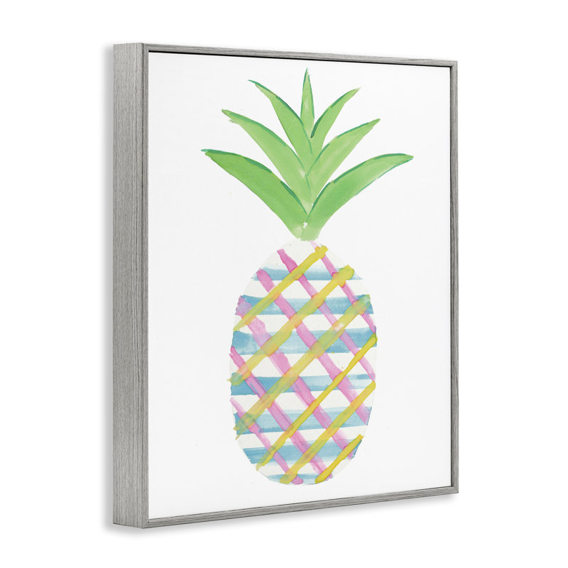 Giclée à carreaux, ananas, par Julie DeRice, Estampe numérique Farmhouse, H 20 po x l 16 po