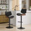 Chaises de bar noires réglables Mid-Century-878388380-878388381