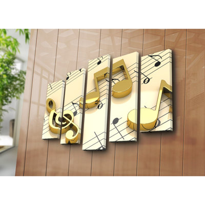 5 Piece Wrapped Canvas Graphic Art