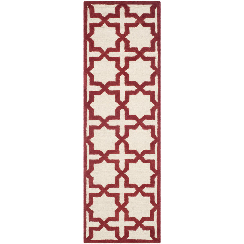 Cannen Hand Tufted Wool Geometric Rug, Runner 2'6" x 8'