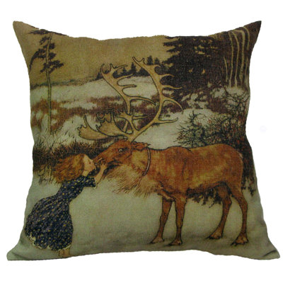  Gerta and Reindeer Pillow Cover