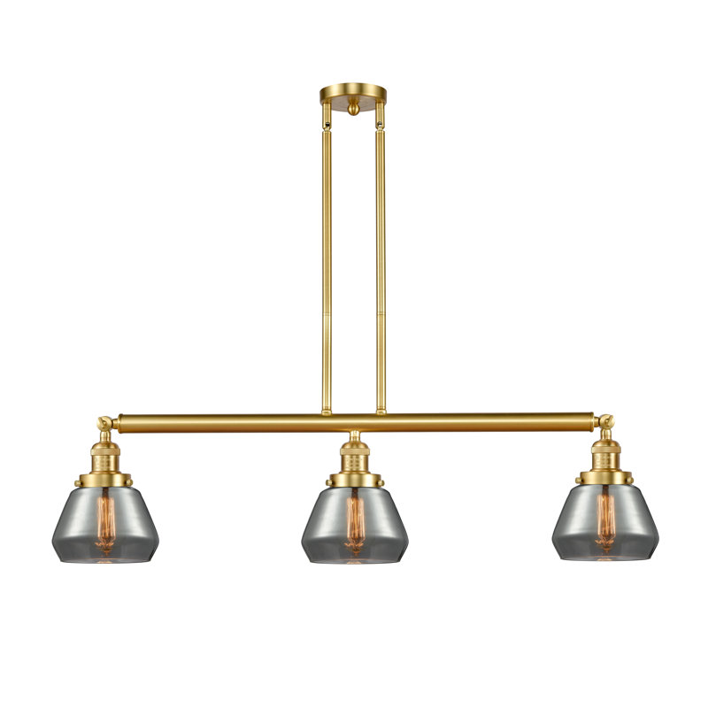 Chill 3 - Light Kitchen Island Pendant, Satin Gold, Plated Smoked