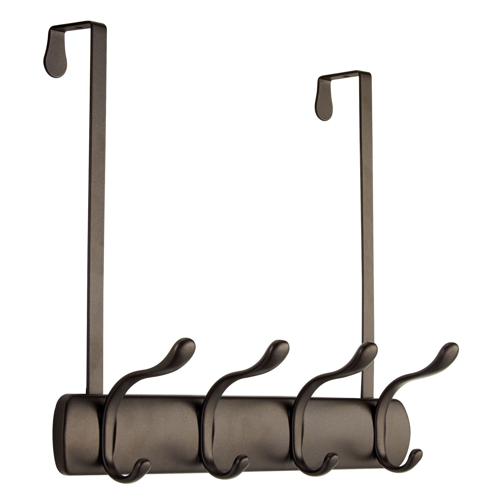 mDesign Metal Over Door Hanging Storage Organizer Rack with Hooks Wayfair