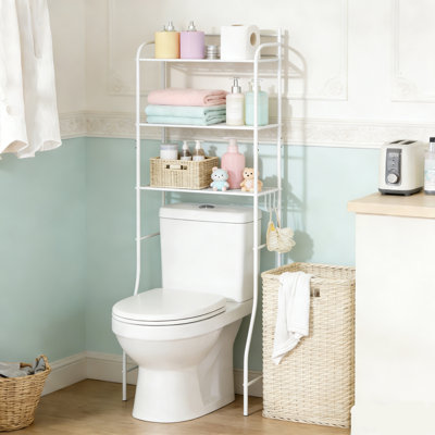 Modern Industrial 3-tier Over-the-toilet Storage Shelf – Rust-resistant Bathroom Organizer With Hooks & Toilet Paper Holder