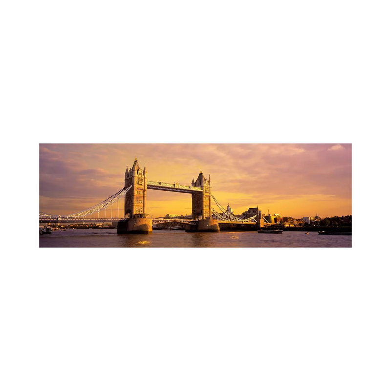 Tower Bridge London England - Wrapped Canvas Panoramic Print, 30.48 cm H x 91.44 cm W x 1.91 cm D