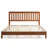 Solid Wood King Platform Bed with Vertical Slat Headboard and Wooden Slat Support, Walnut-1689090713-1689090717