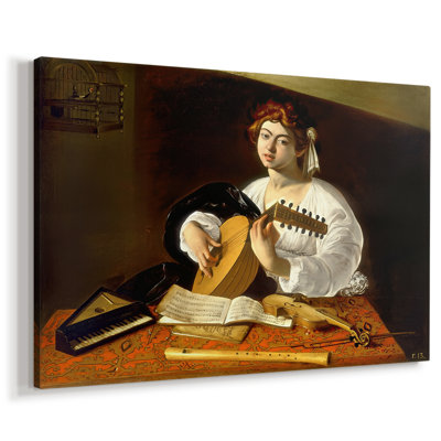 The Lute Player (Wildenstein/Badminton Version)-Caravaggio-Gallery Wrapped Canvas-c. 1596
