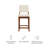 Upholstered Counter Stool with Solid Wood Frame-52517035-52517047