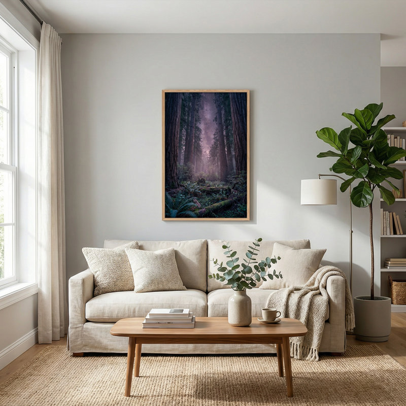 Ensemble de 1 tableau sur toile « Forêt mystique », H 48 po x l 32 po, Naturel