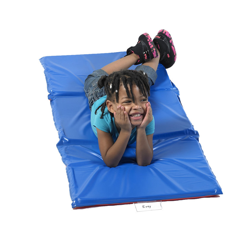 Tapis de sieste pliable à 3 sections 1 po Angels Rest - rouge / bleu