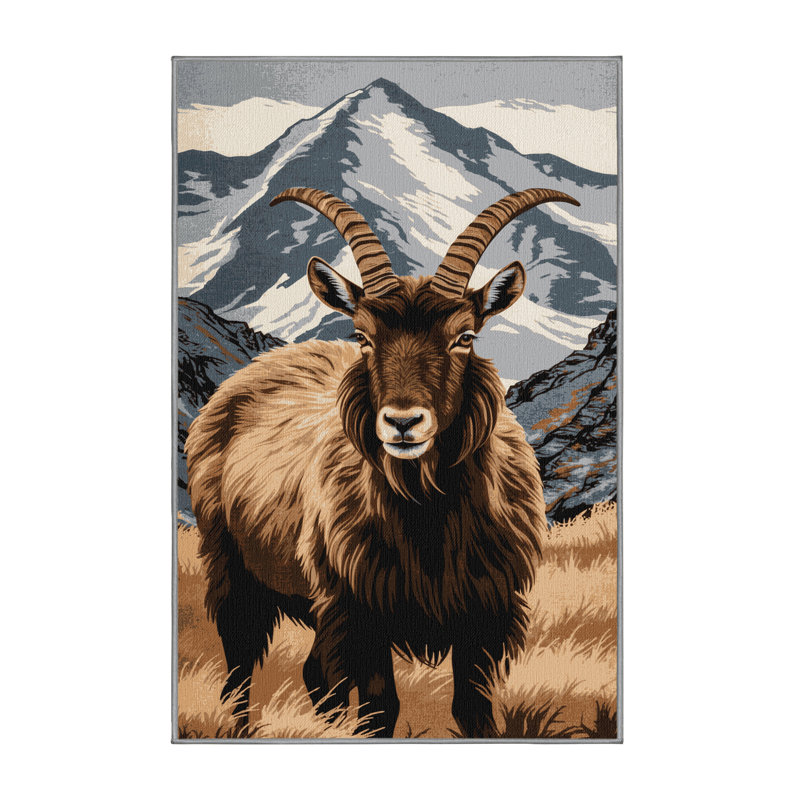  Tapis lavable Himalayan Tahr, Rectangulaire 2 pi x 3 pi