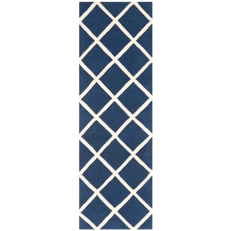 Teresita Hand Tufted Wool Geometric Rug, Runner 2'3" x 7'