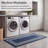 Double Border Machine Tufted Performance Dark Gray/White Rug-1078932805