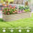 4.9' X 2' X 1' Galvanized Raised Garden Bed Kit, Metal Planter Box With Safety Edging, Cream-822537588-822537587