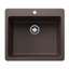Liven SILGRANIT 25" L x 22" W Double Basin Drop-In/Undermount Kitchen Sink-92257497