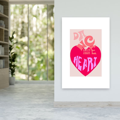 Dance With Your Heart Retro Romantic Wall Art Print by Casa Cartissi - Print