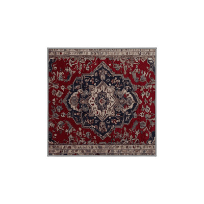 Machine Washable Red Area Rug