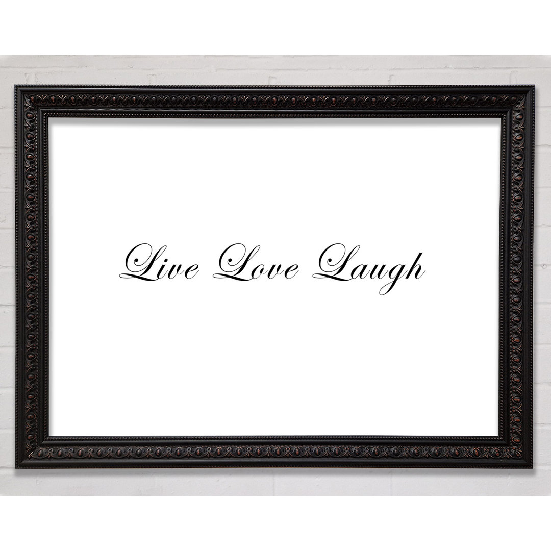 Love Quote Live Love Laugh 2 Vivid Pink - Single Picture Frame Art Prints