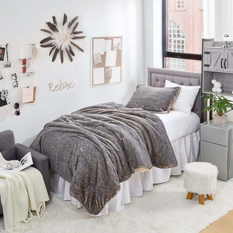 Ensemble d'édredon surdimensionné polaire Wolf, Édredon pour grand lit + 2 taies décoratives