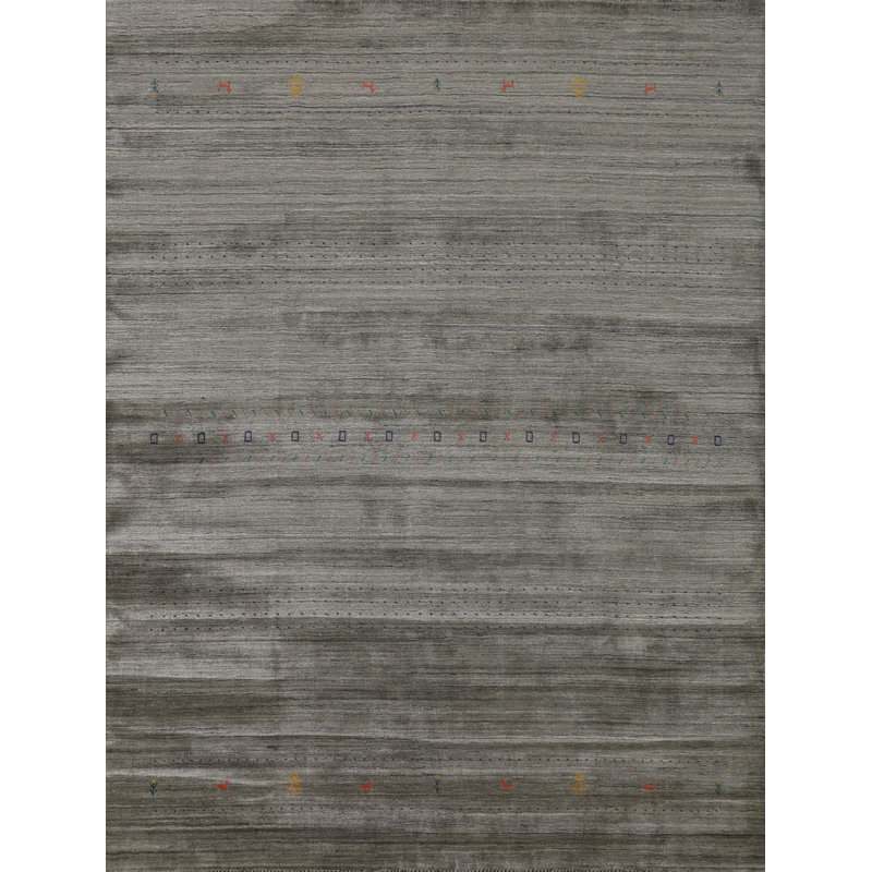 Tapis vert et gris Gabbeh