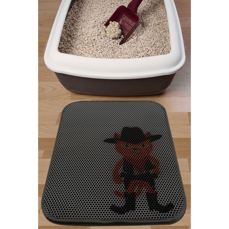 Tapis pour litière de qualité supérieure, 16 po x 24 po | Lavable à la machine, très résistant 21,0 oz / m² | Facile à nettoyer, sa conception antidérapante protège les planchers des dégâts et des odeurs | Durable et élégant