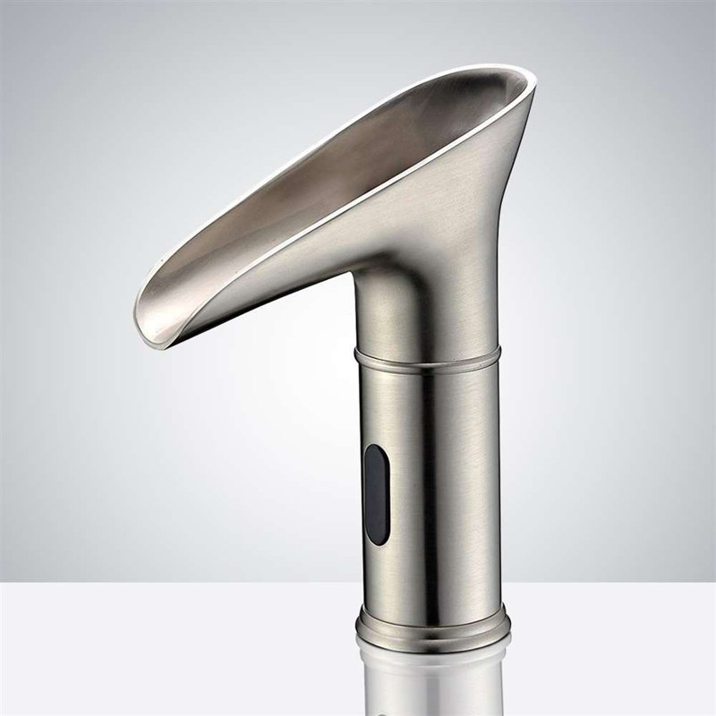 Robinet de salle de bain à DEL avec capteur de mouvement automatique BathSelect Ariana - finition nickel brossé