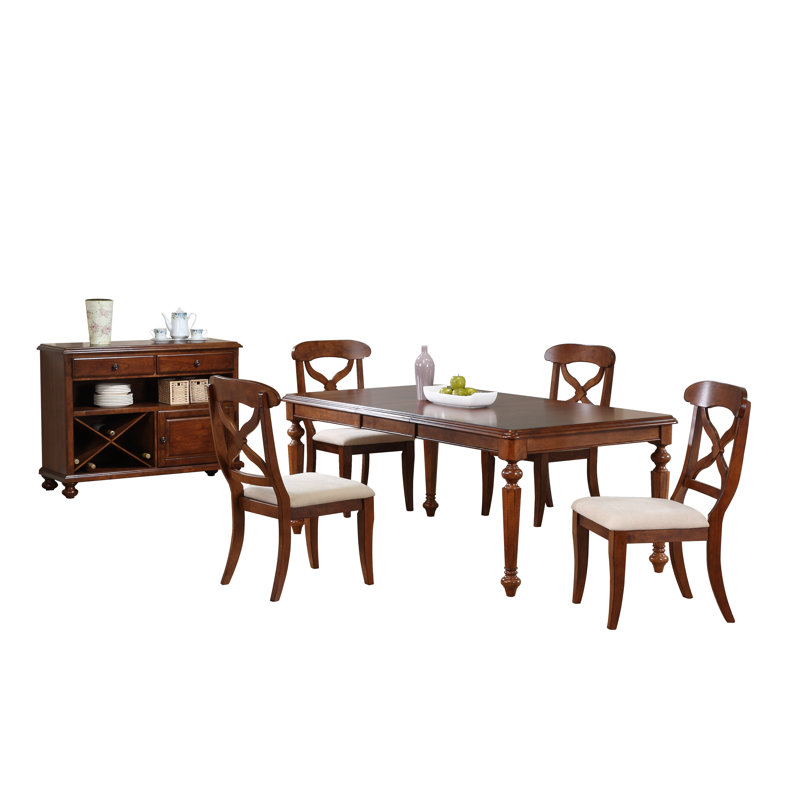 Azura 4 - Person Solid Wood Top Four Leg Dining Set