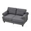 59,5 po, moderne et confortable, 100%, accoudoir rond, rangement, structure en bois massif, coussin de siège à ressorts ensachés à haute densité, housses de coussin amovibles de style classique, pieds gris, housse en mousse,