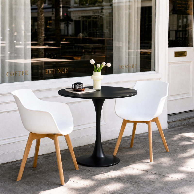 Patio Dining Set with, Black