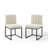 Carriage Tufted Sled Base Upholstered Fabric Dining Chair-484070129-426741411-426741423