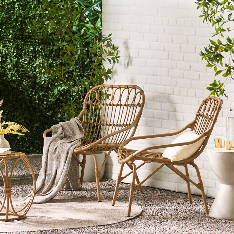 Outdoor Wicker Papasan Lounge Chair