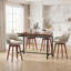 Tabouret de bar rotatif moderne avec accoudoirs et siège rembourré en tissu-276099371