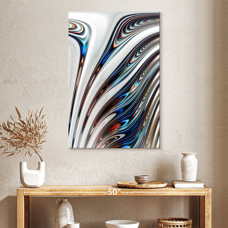 Avery Liquid Chrome Abstract, 39" H x 26" W
