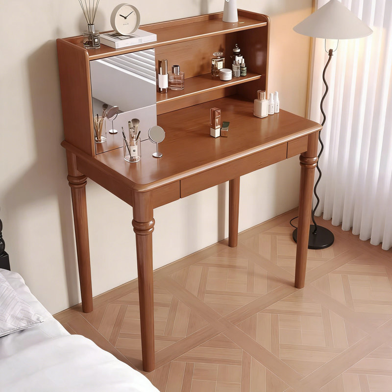 Bureau de maquillage rétro de style français, Brun