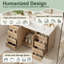 Freestanding Standard Free Standing Single Double Combined Vanity Unit Bathroom Vanity With Engineered Marble Top