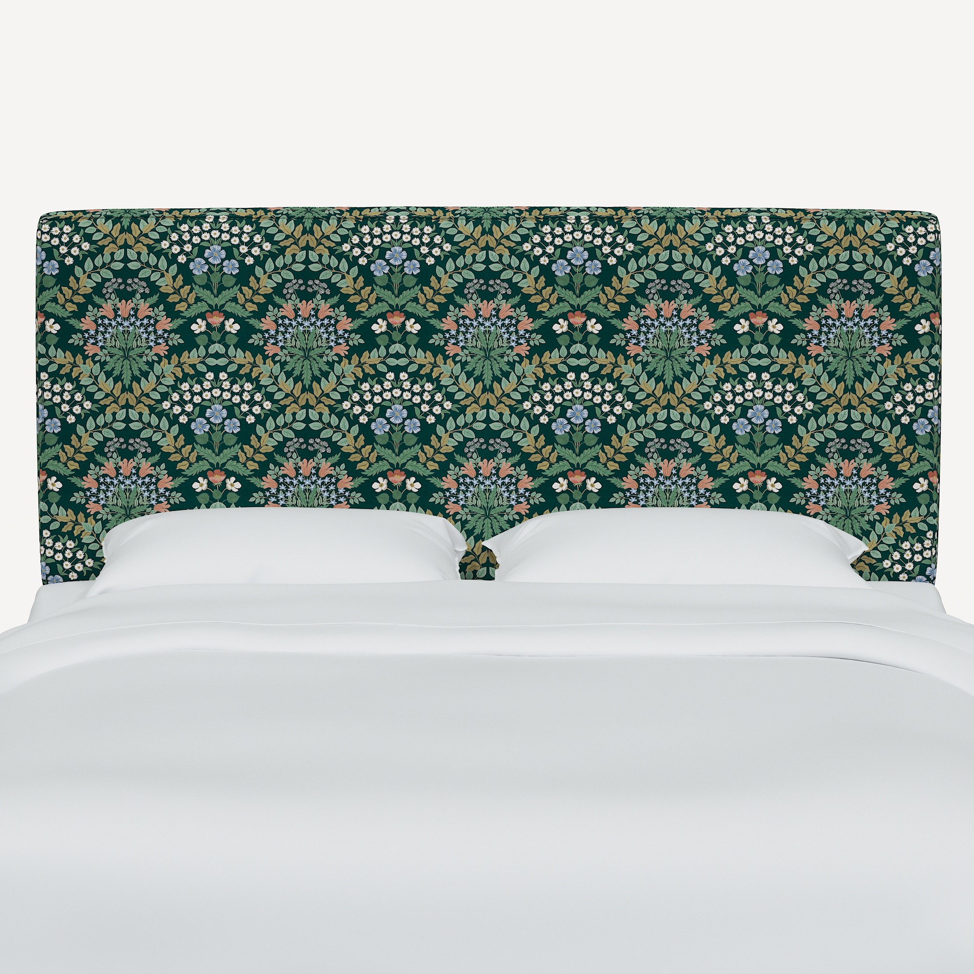 Elly Headboard, California King, Rpc Bramble Emerald Linen