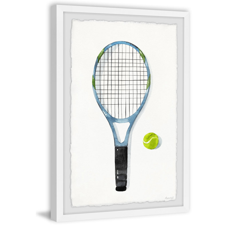 «Bryonhall Tennis Racket», reproduction encadrée, H 45 po x l 30 po x P 1,5 po