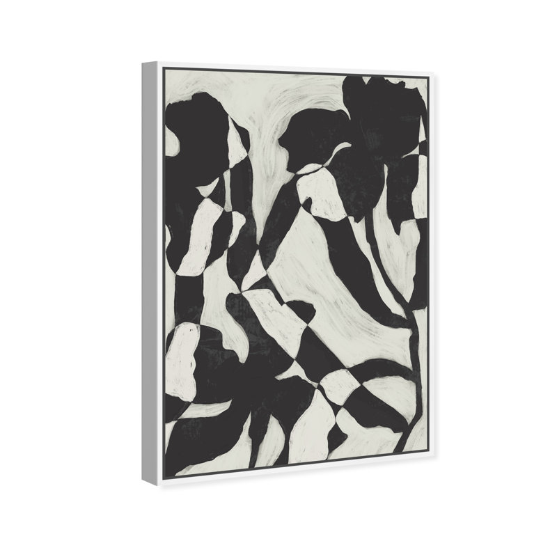 Floral Contrast Print by Oliver Gal, 31"H x 21"W, White Floater Frame