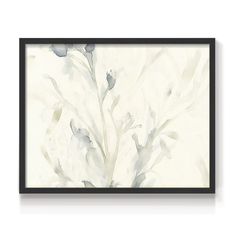 Série florale - VII - Reproduction encadrée - Restickable, H 16 po x l 20 po, Noir, noir, noir, noir