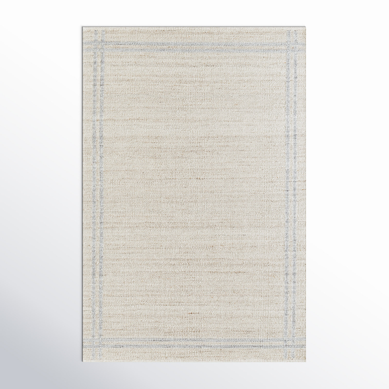 Lavande Wool Area Rug in Ivory, Rectangle 2' x 3'
