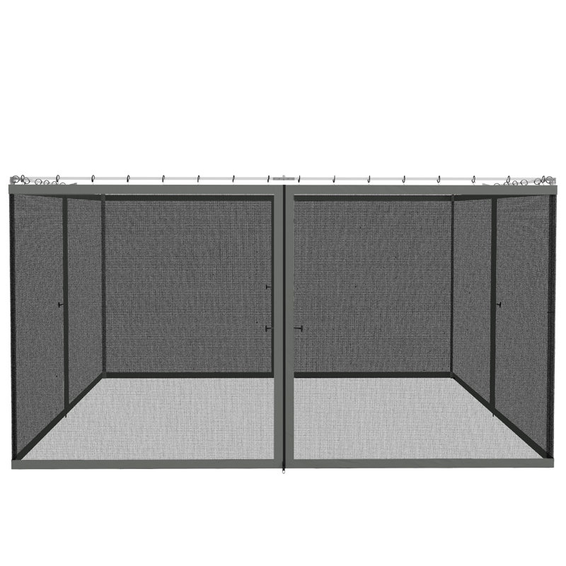 Outsunny Grey Polyester Screen for Gazebo