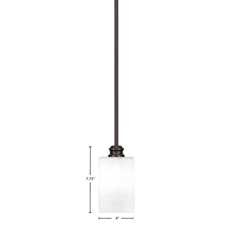 Mini-luminaire suspendu avec tige Edge, Espresso