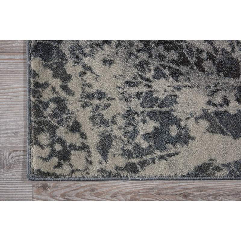 Tapis gris Modern Modern, Tapis de couloir 2 pi 2 po x 7 pi 6 po