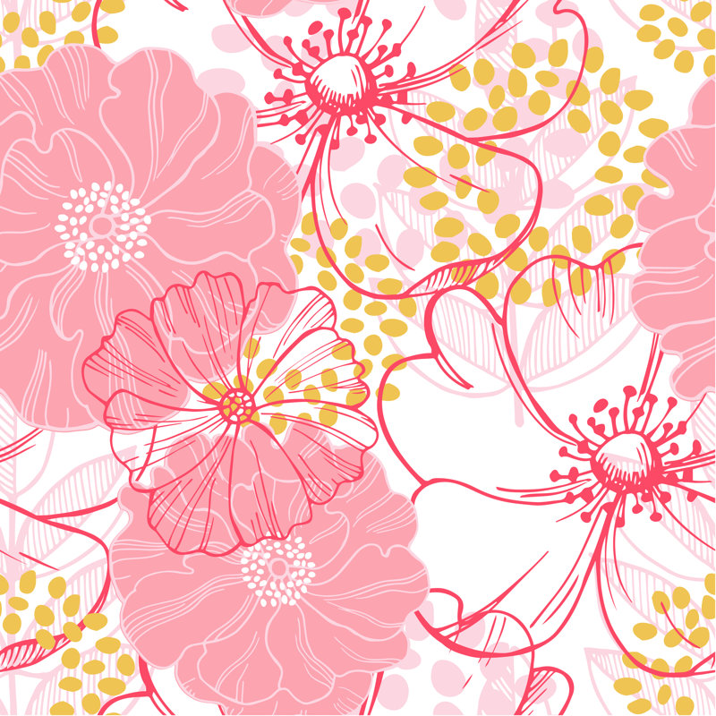 Pregnancy Motherhood People Expectation Seamless Pattern Background - Wrapped Canvas Print, 91cm H x 91cm W x 3.8cm D