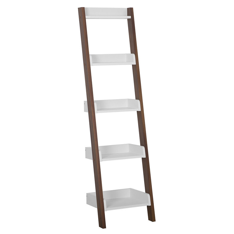 Cobden Ladder Bookcase, Dark Wood, 166cm H x 45cm W x 36cm D