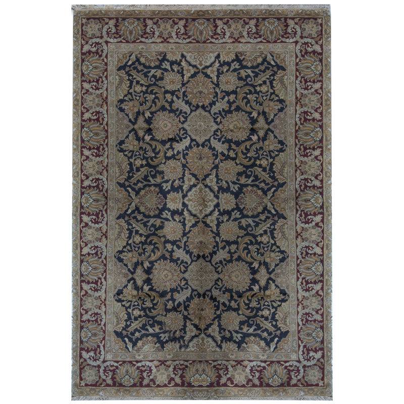 Wool Oriental Area Rug, Rectangle 6'2" x 9'1"
