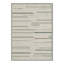 Tapis à rayures antidérapant moderne à rayures beige / gris Performance-118486302