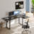 Lemarion Adjustable L-Shaped Metal Base Standing Desk with Power Outlet-726876530-726876531