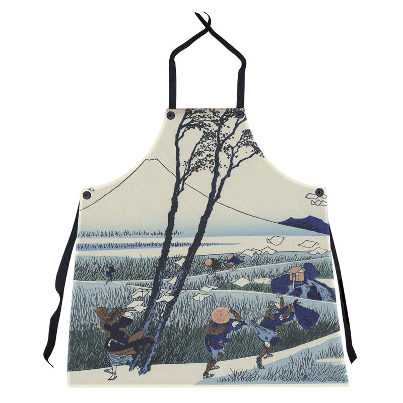 Tablier de ejiri de suruga katsushika hokusai,, Bleu / Vert